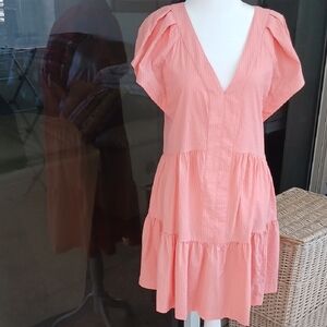 Vineyard Vines Harbor Tiered Ruffle Sleeve Dress